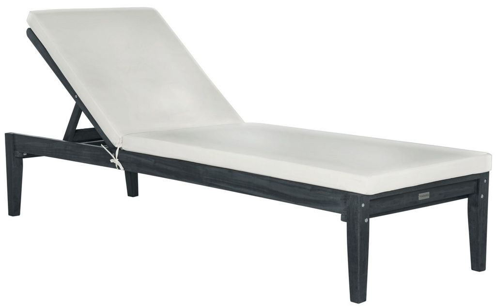 Arcata Sunlounger, 23.62" X 15.35", Dark Slate Grey/Beige