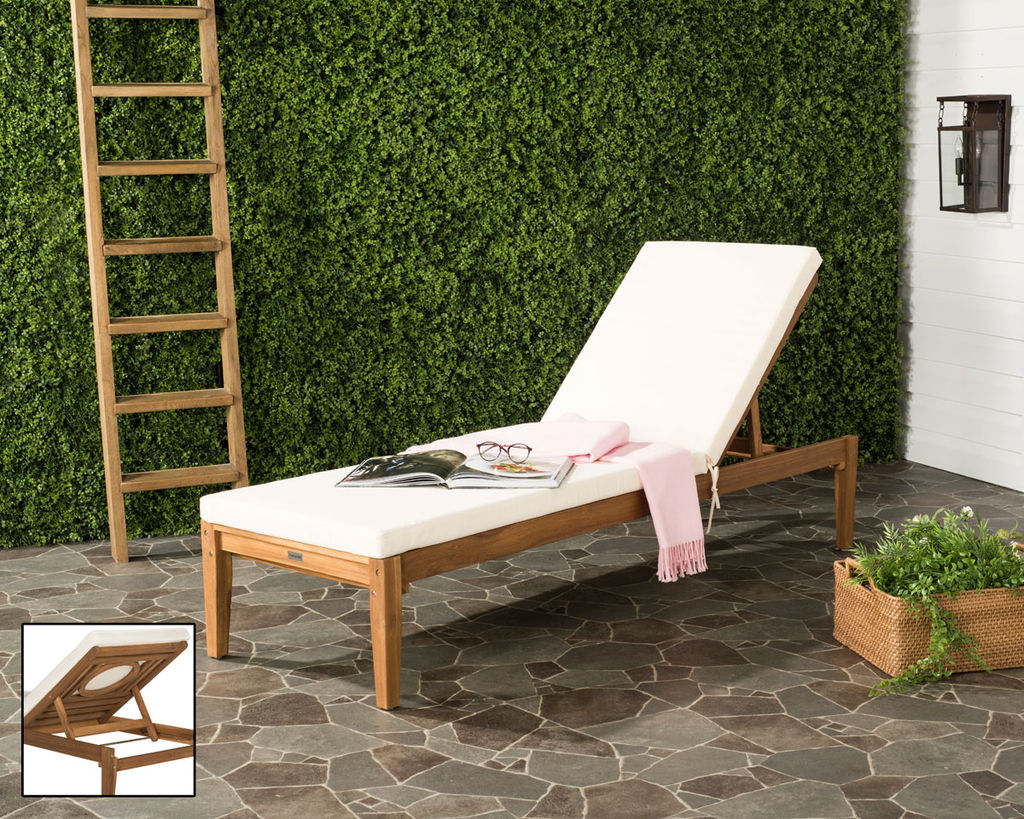Montclair Sunlounger, 23.62" X 15.35", Natural/Beige