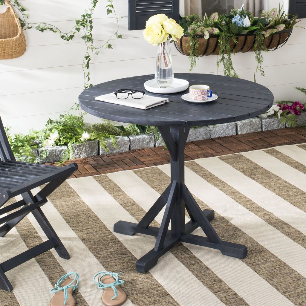 Arcata Round Table, 35.4" X 29.1", Dark Slate Grey