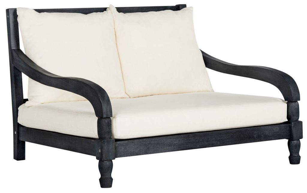 Pomona Lounger Dark Slate Grey & Beige