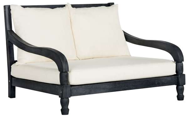 Pomona Lounger, 35.4" X 25.6", Dark Slate Grey/Beige