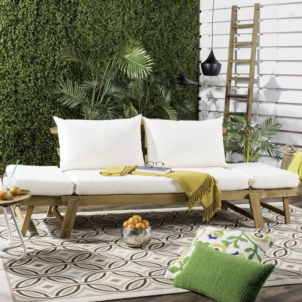 Tandra Modern Contemporary Daybed, 85.4" X 29.5", Natural/Beige