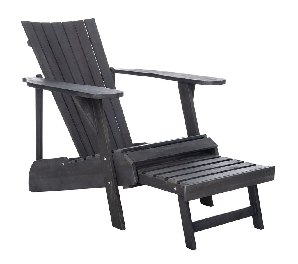 Preview image for Merlin Adirondack Chair With Retractable Footrest, 51.9" X 32.3", Ash Grey