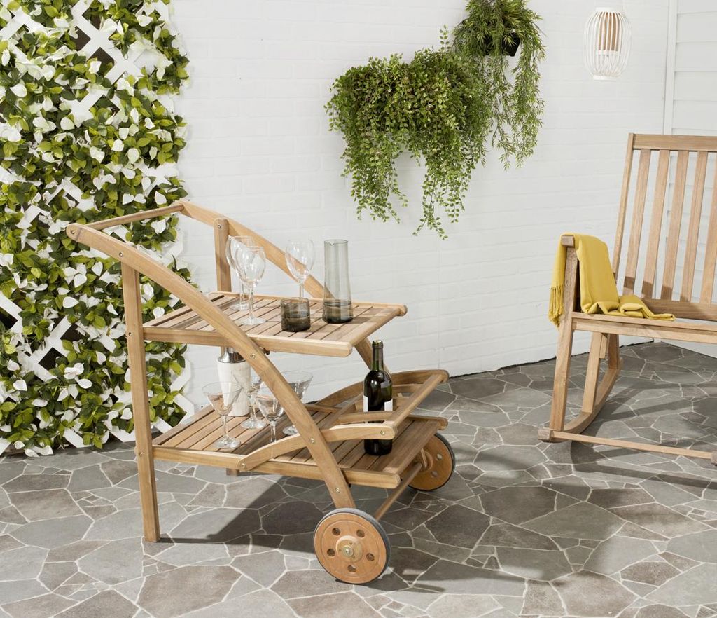 Lodi Tea Cart, 25.2" X 34.3", Natural