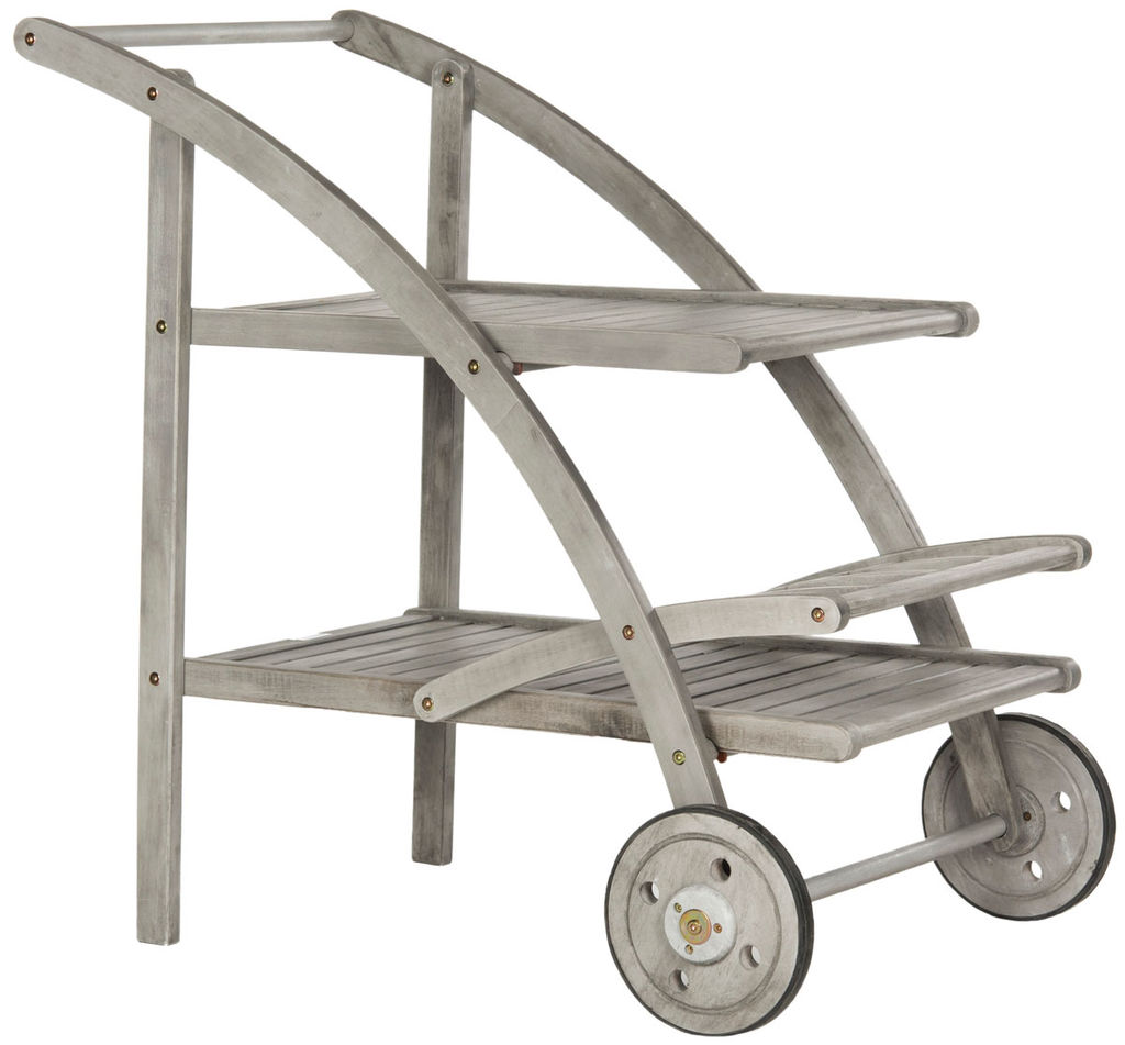 Cart, 25.2" X 34.3", Grey Wash/Beige