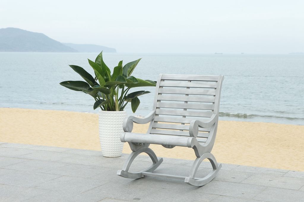Sonora Rocking Chair, 25.2" X 37", Ash Grey