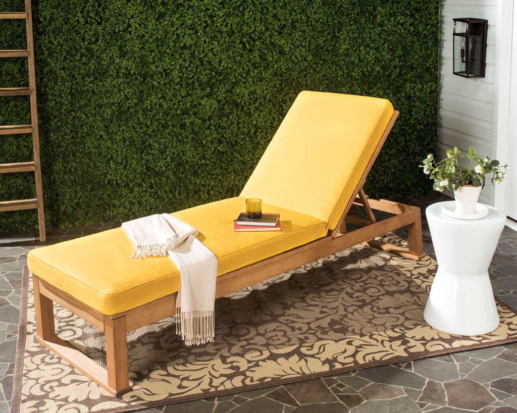 Solano Sunlounger, 24.8" X 37.4", Natural/Yellow