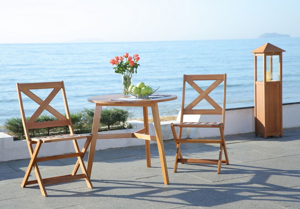 Preview image for Bruna 3 Piece Bistro Set, Table: 32.3 Chair: 18.9" X Table: 29.53 Chair: 35.4"