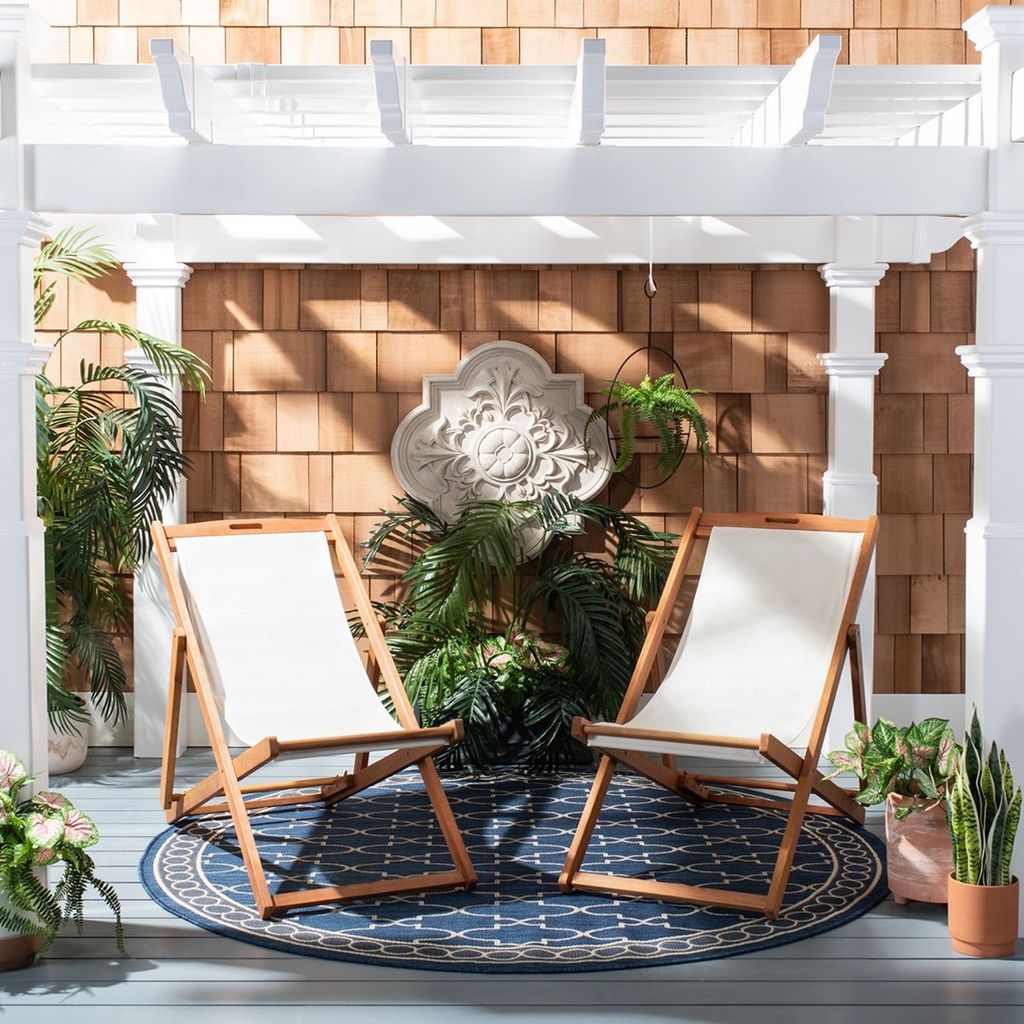 Loren Sling Chair, 23.62" X 34.25", Natural/Beige, Set Of 2