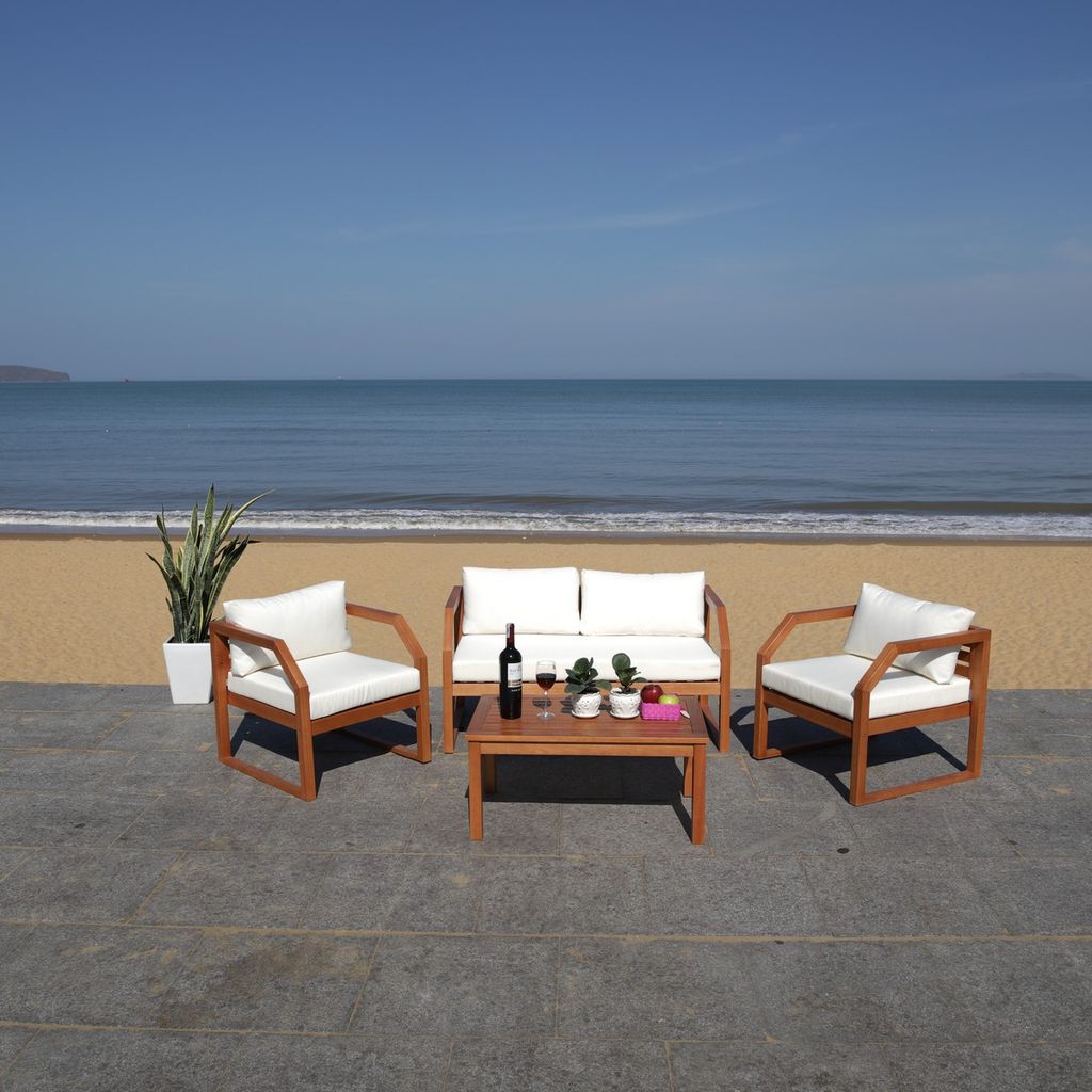 Dren 4 Pc Living Set, Table: 19.68 Bench: 25.35 Armchairs: 25.35  " X Table: 14.56 Bench: 23.03 Armchairs: 23.03 "