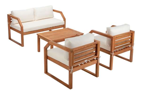 Dren 4 Pc Living Set, Table: 19.68 Bench: 25.35 Armchairs: 25.35  " X Table: 14.56 Bench: 23.03 Armchairs: 23.03 "