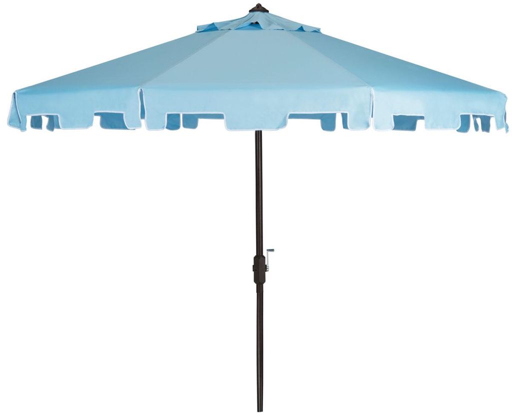 Preview image for Uv Resistant Zimmerman 9Ft Crank Market Push Button Tilt Umbrella With Flap, Open:100.79, Close:6.1" X Open: 98.82", Close: 98.82", Blue