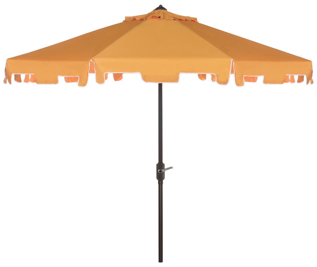 Preview image for Uv Resistant Zimmerman 9Ft Crank Market Push Button Tilt Umbrella With Flap, Open:100.79, Close:6.1" X Open: 98.82", Close: 98.82", Yellow/White