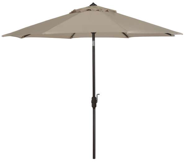 Uv Resistant Ortega 9Ft Auto Tilt Crank Umbrella, Open:100.79, Close:6.1" X Open: 98.82", Close: 98.82", Beige