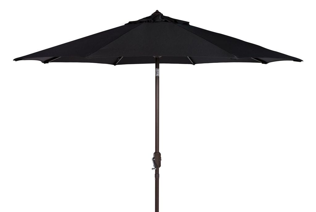 Uv Resistant Ortega 9Ft Auto Tilt Crank Umbrella, Open:100.79, Close:6.1" X Open: 98.82", Close: 98.82", Black