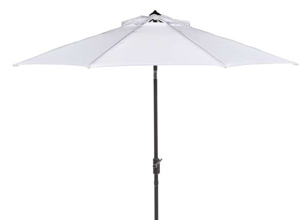 Uv Resistant Ortega 9Ft Auto Tilt Crank Umbrella, Open:100.79, Close:6.1" X Open: 98.82", Close: 98.82", White