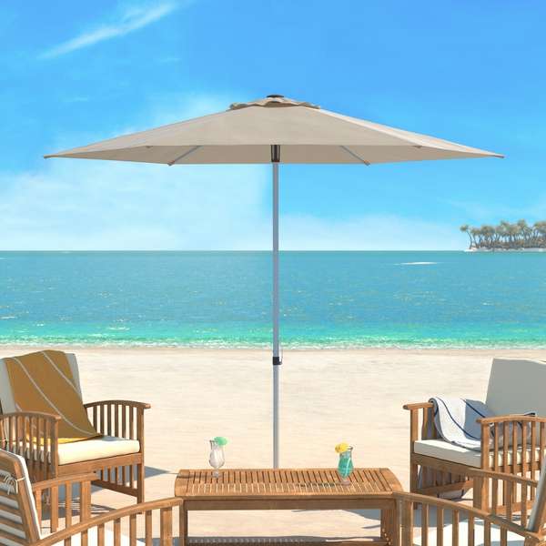 Uv Resistant Hurst 9Ft Easy Glide Market Umbrella, Open:103.15, Close:5.71" X Open: 92.12", Close: 92.12", Beige