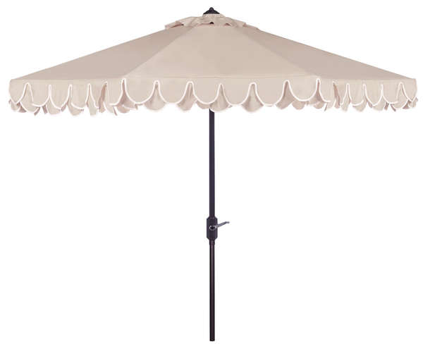 Playa 9Ft Auto Tilt Umbrella, Beige/White