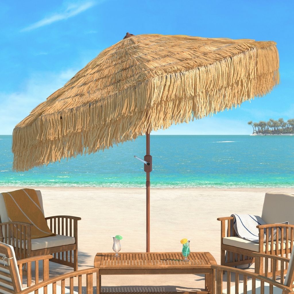 Tiki 9Ft Crank Umbrella, Open:100.79     Close:6.1" X Open: 98.82"     Close: 98.82"