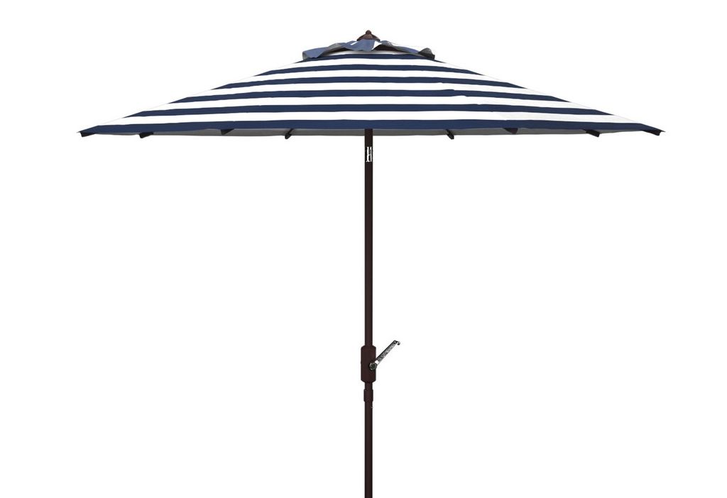 Iris Fashion Line 11Ft Round Umbrella, Open: 130, Close: 6.1" X Open: 105.51", Close: 105.51", Navy/White