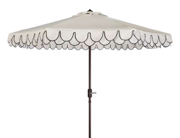 Playa 11Ft Round Umbrella, White/Black