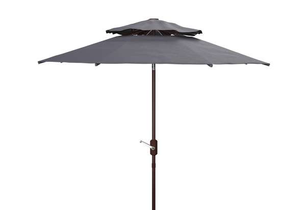 Athens 9Ft Double Top Crank Umbrella, Open:101.18     Close:6.69 " X Open:99.61"     Close:99.61"