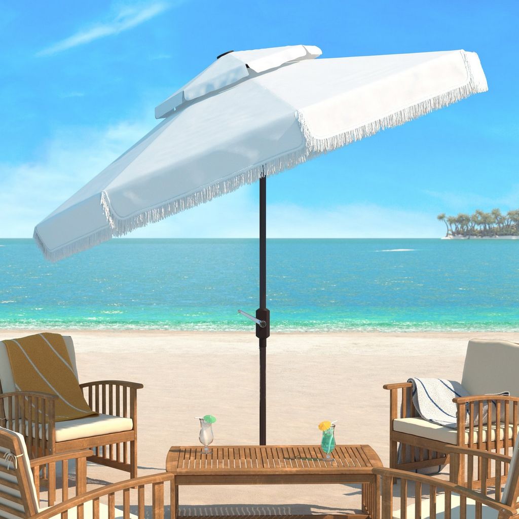 White double crank 9ft Umbrella