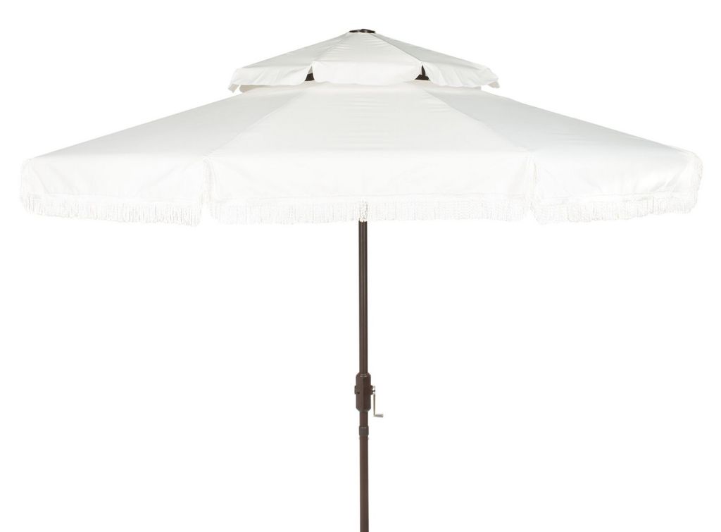 White double crank 9ft Umbrella