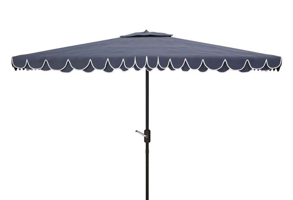 Preview image for Fiji Valance Umbrella, 6.5 X 10Ft, Navy/White