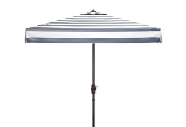 Fashion Line 7.5Ft Square Umbrella, Open: 90, Close:5.91" X Open: 103.54", Close: 103.54", Navy/White