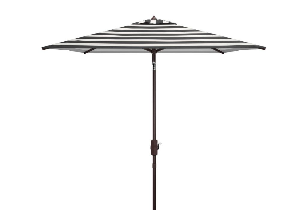 Iris Fashion Line 7.5Ft Square Umbrella, Open: 90, Close:5.91" X Open: 103.54", Close: 103.54", Black/White