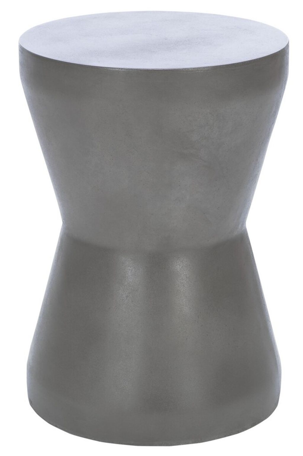 Torre Indoor/Outdoor Modern Concrete 17.3-Inch H Accent Table, 12.2" X 17.3", Dark Grey