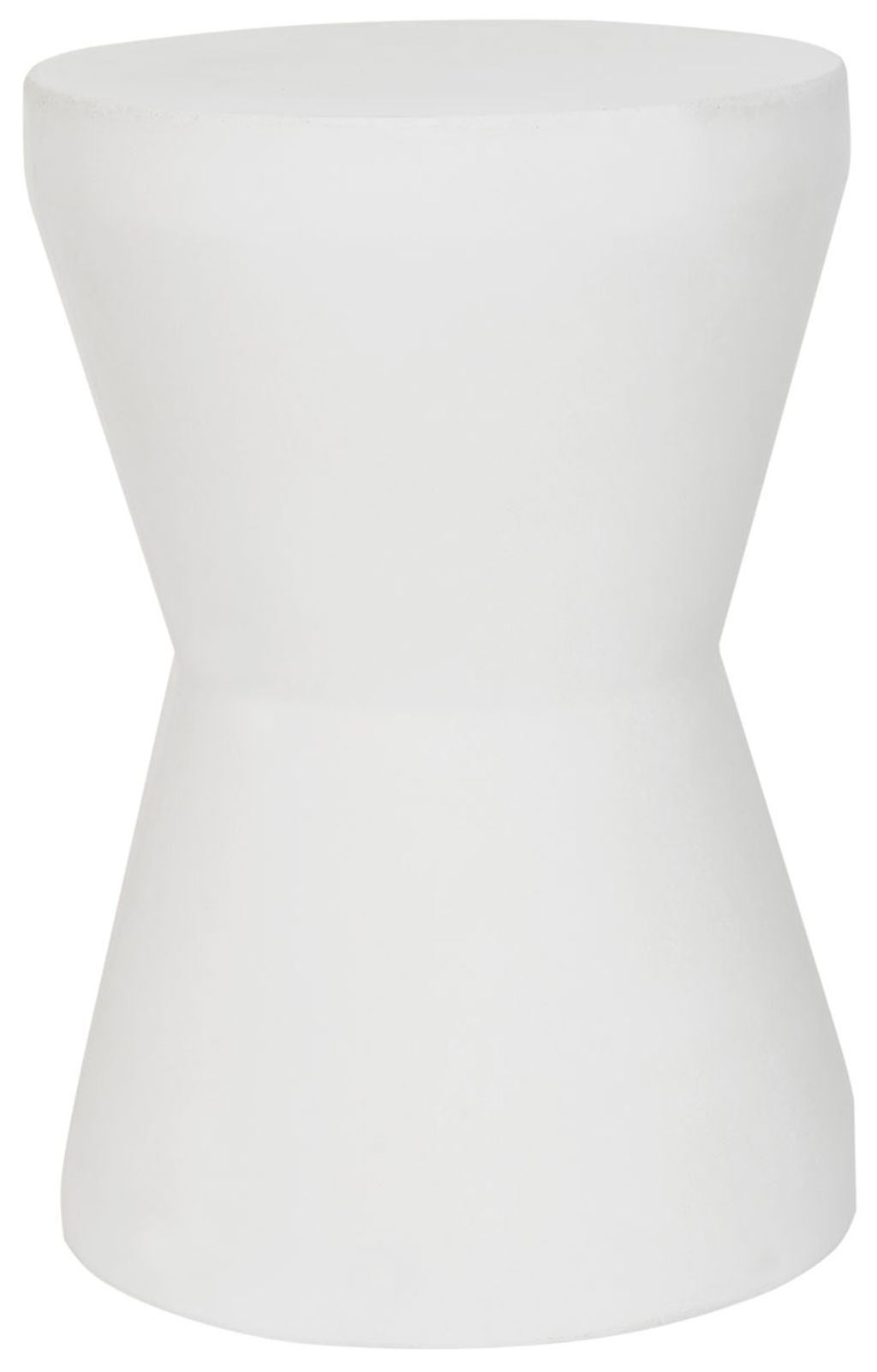 Spanish-inspired Indoor/Outdoor Concrete Accent Table In Clean White (17.30"H x 12.20"W)