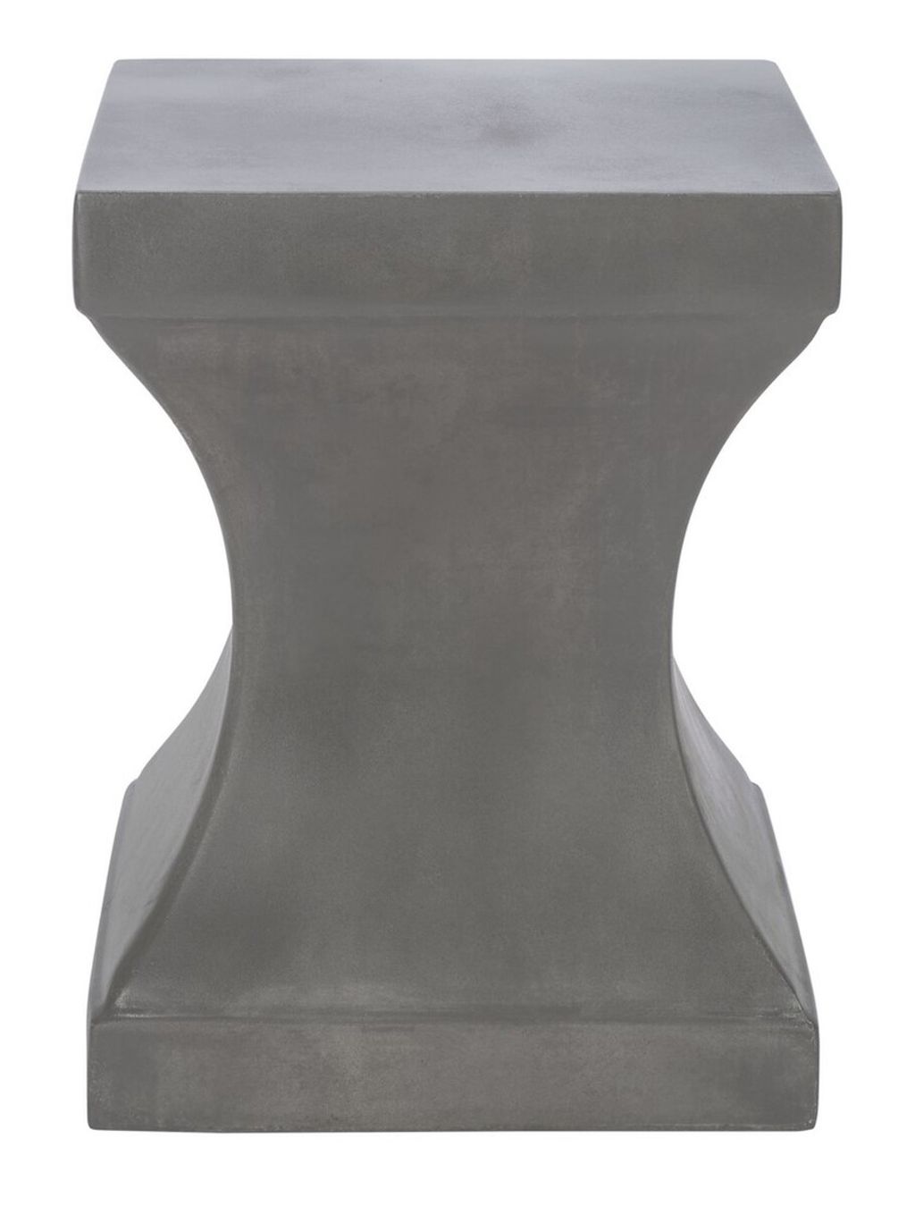 Contemporary Indoor/Outdoor Concrete Accent Table In Dark Grey (17.70"H x 13.70"W)