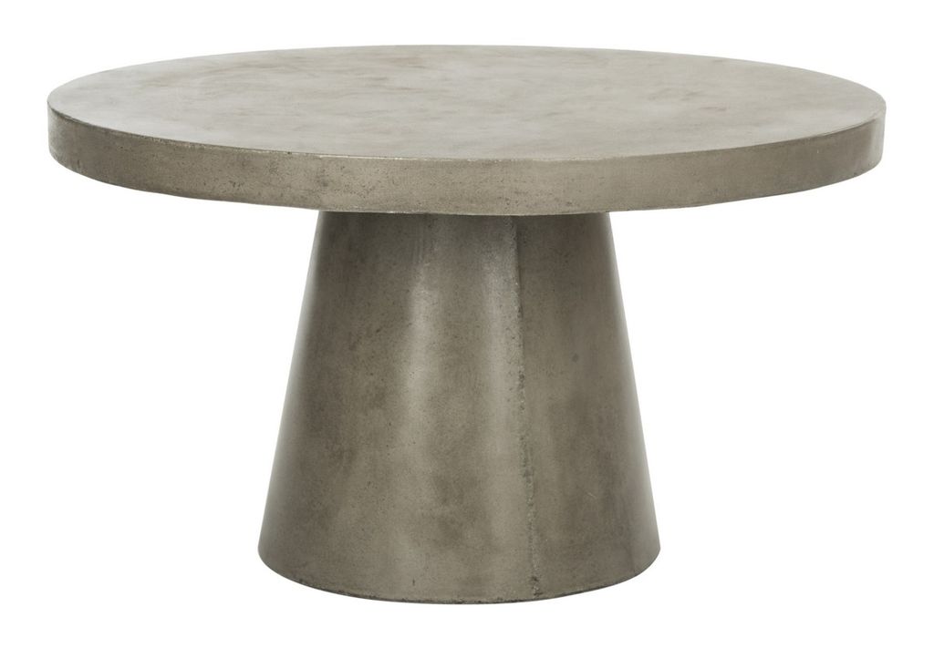 Preview image for Delfia Indoor/Outdoor Modern Concrete Round 27.56-Inch Dia Coffee Table, 27.56" X 15.75"