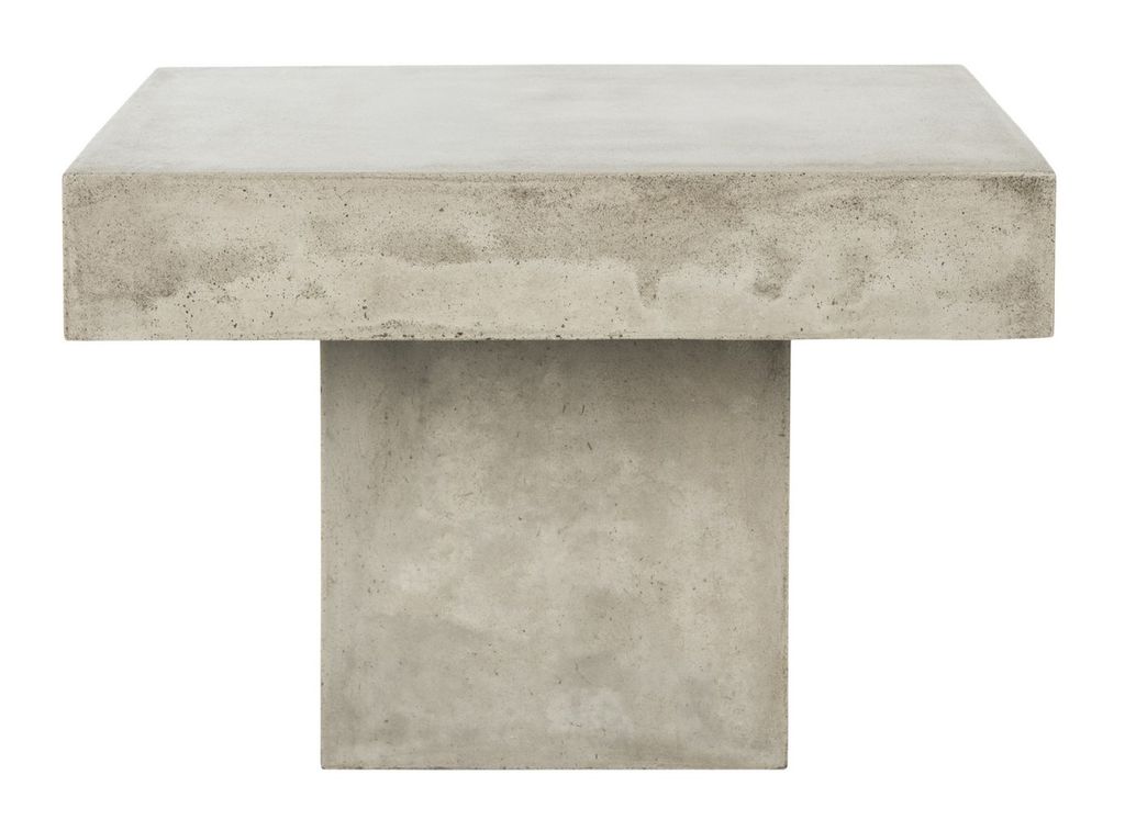 Tallen Indoor/Outdoor Modern Concrete 15.75-Inch H Coffee Table, 23.62" X 15.75"