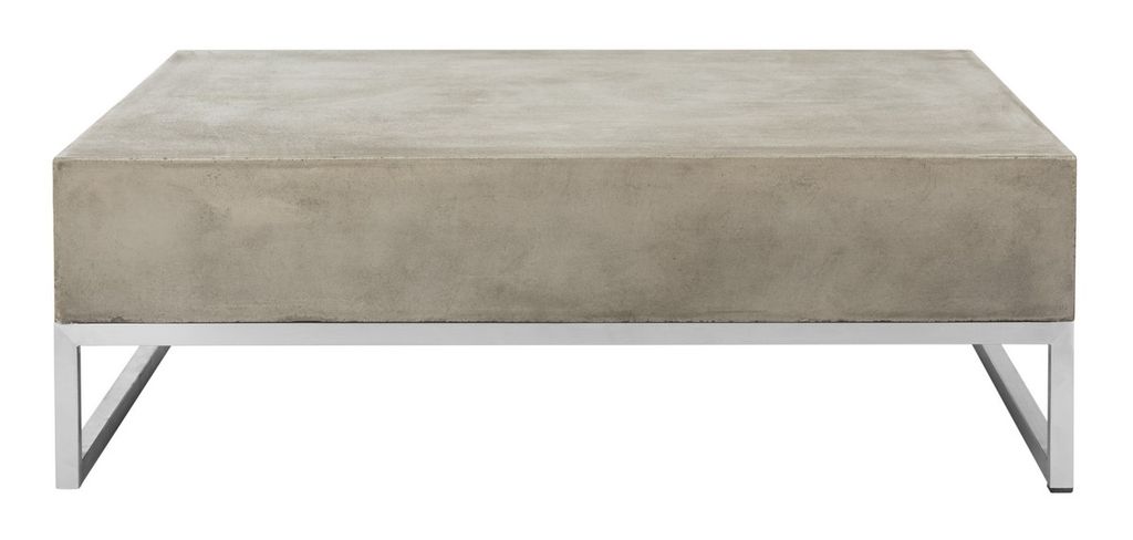Preview image for Eartha Indoor/Outdoor Modern Concrete 11.42-Inch H Coffee Table, 34.25" X 11.42"