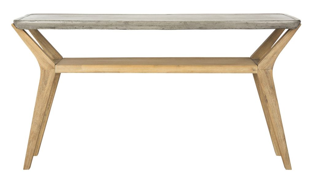 Preview image for Babette Indoor/Outdoor Modern Concrete 29.53-Inch H Console, 55.12" X 29.53"