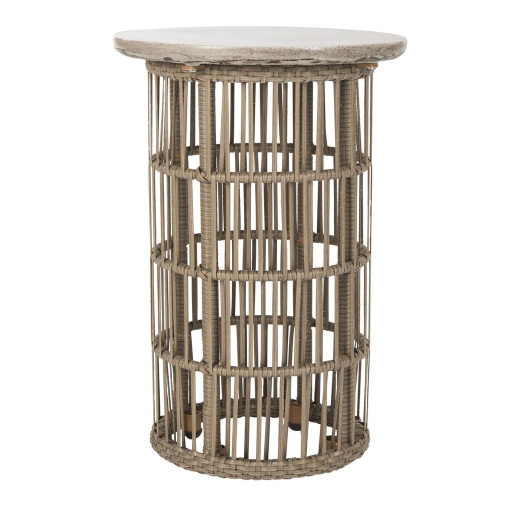 Fane Indoor/Outdoor Modern Concrete 23.23-Inch H Side Table, 15.75" X 23.23"