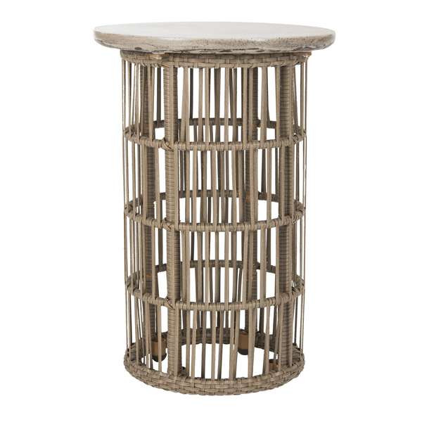 Fane Indoor/Outdoor Modern Concrete 23.23-Inch H Side Table, 15.75" X 23.23"