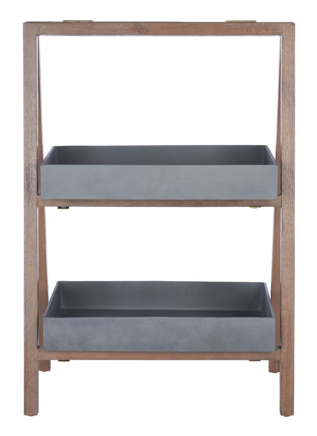 Nerri Shelf, 27.5" X 39.3", Dark Walnut/Grey