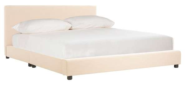 Finn Queen Bed, 66.5" X 34", Beige Linen