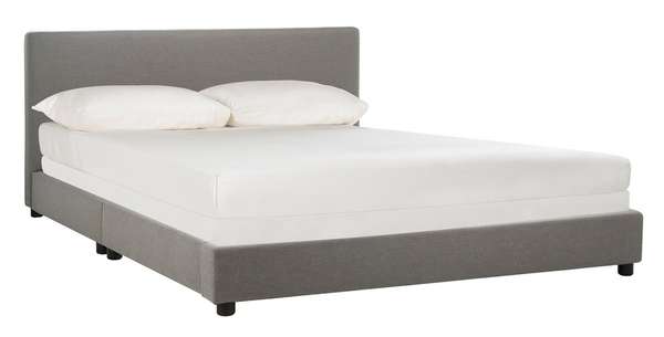Carter Queen Bed, 66.5" X 34", Grey Linen