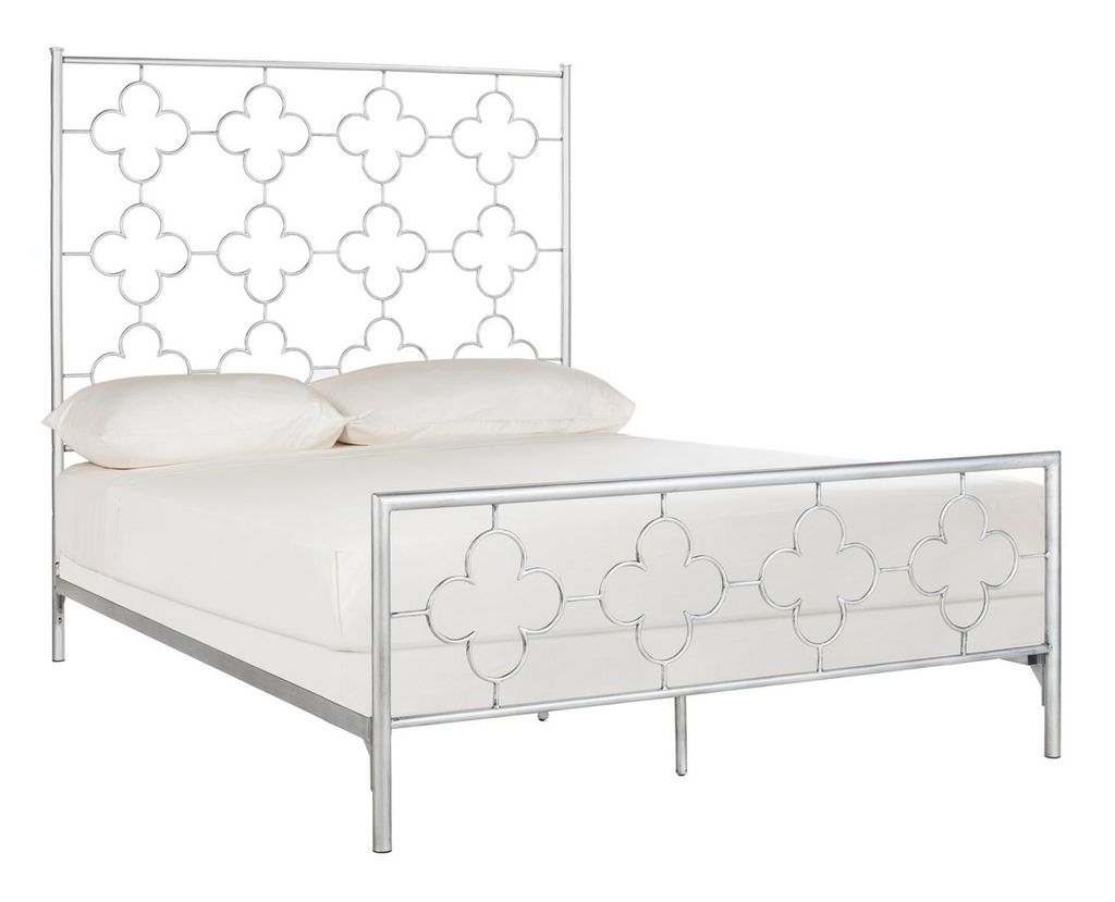 Preview image for Morris Lattice Metal Full Bed, 54" X 59.25", Antique Silver
