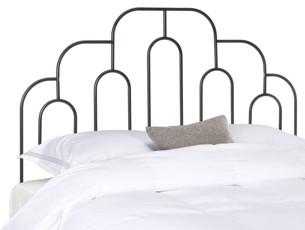 Preview image for Paloma Metal Retro Headboard, 55.88" X 59", Black