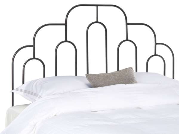 Paloma Metal Retro Headboard, 55.88" X 59", Black