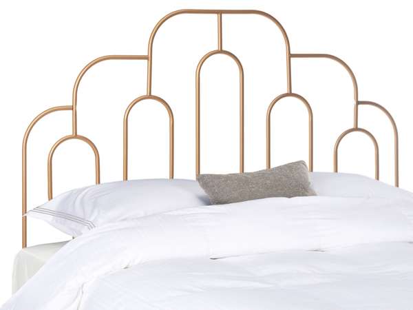Paloma Metal Retro Headboard, 55.88" X 59", Gold