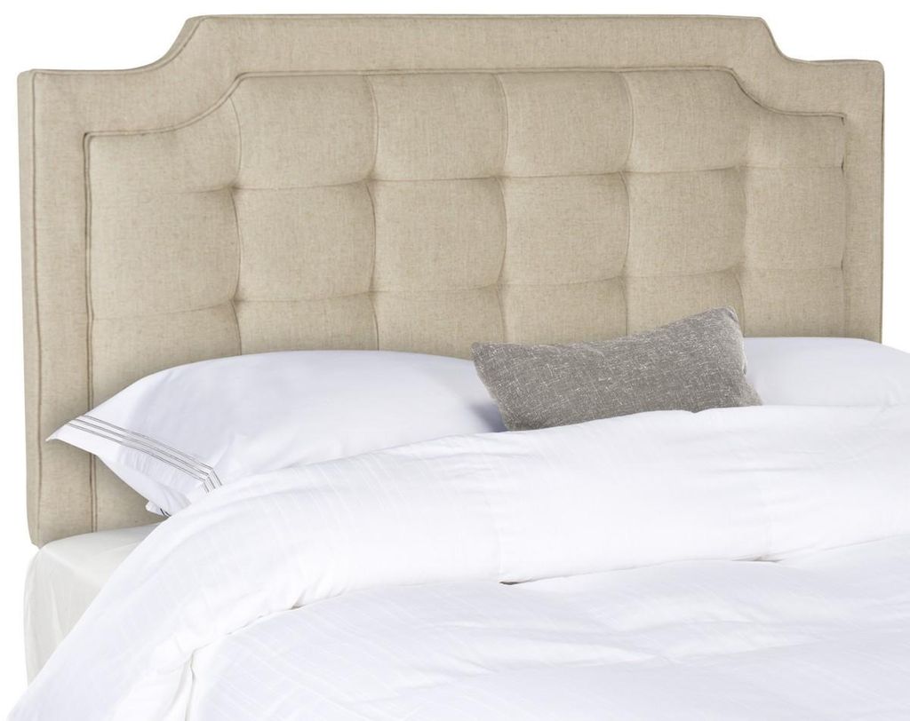 Preview image for Sapphire Tufted Linen Headboard, 55.5" X 53.9", Hemp