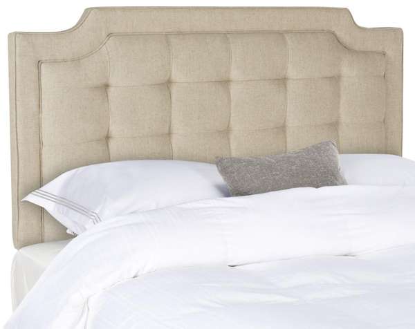 Sapphire Tufted Linen Headboard, 77.6" X 53.9", Hemp