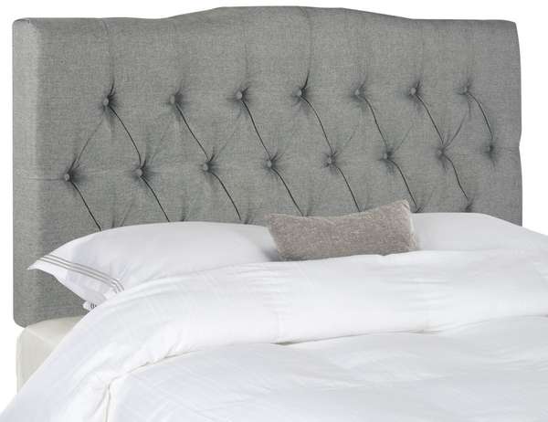 Axel Grey Linen Tufted Headboard, 61.8" X 54.1"